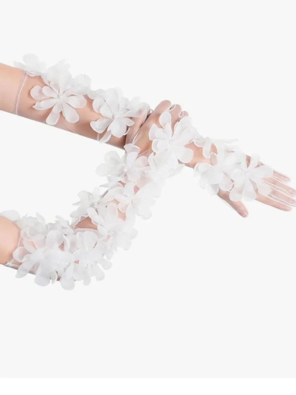 Mesh White Gloves